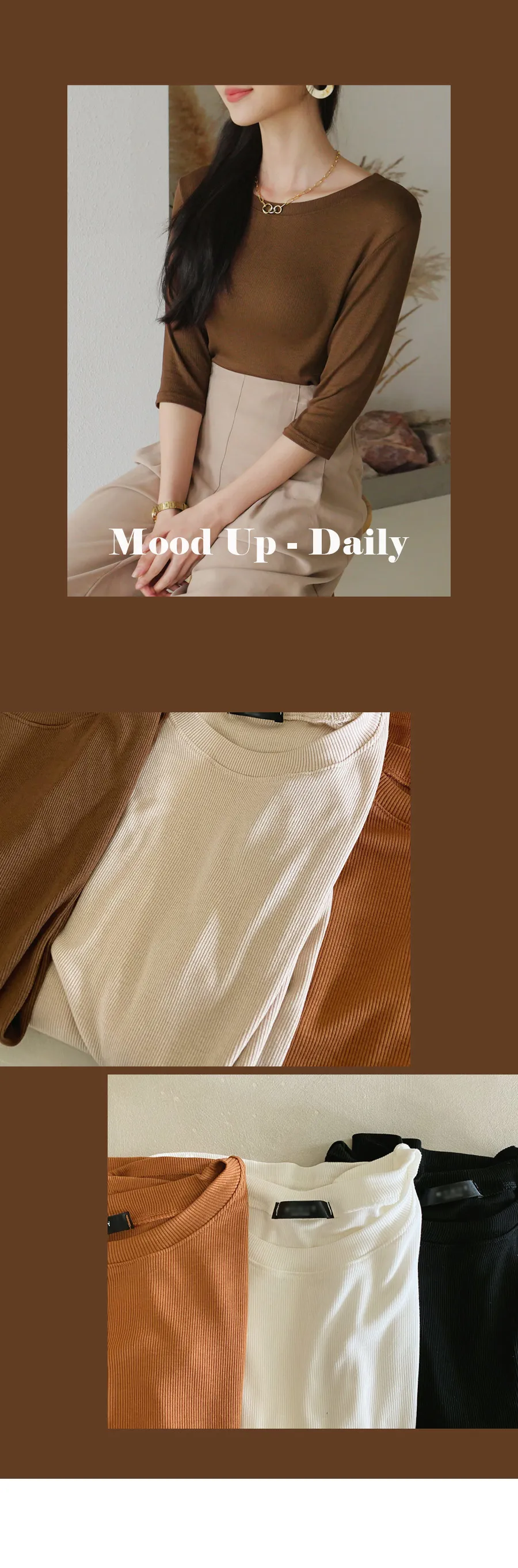 リブTシャツ・全5色 | DHOLIC | 詳細画像2