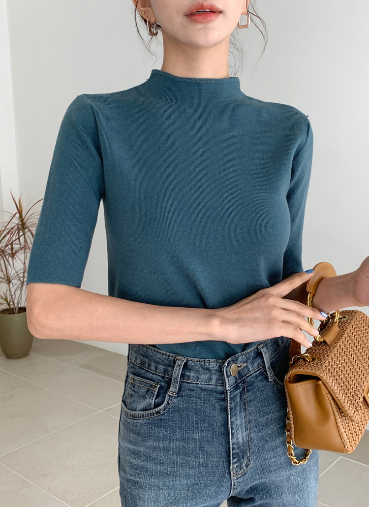 ニット セーター ハーフネックリボンニットトップス Half Neck Ribbon Knit Top レディース ニット セーター ハーフネックリボンニットトップス レディース