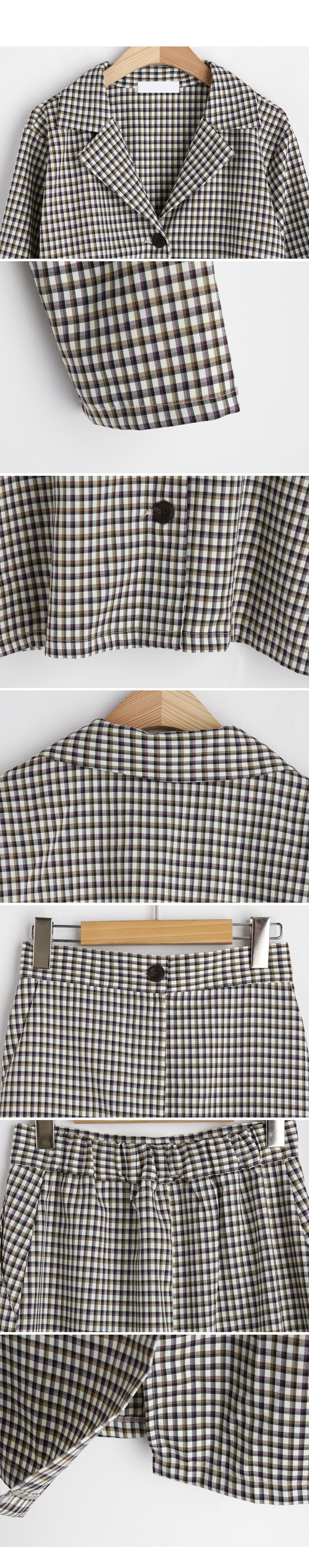 チェックショートジャケット&HラインスカートSET・全2色 | DHOLIC | 詳細画像16
