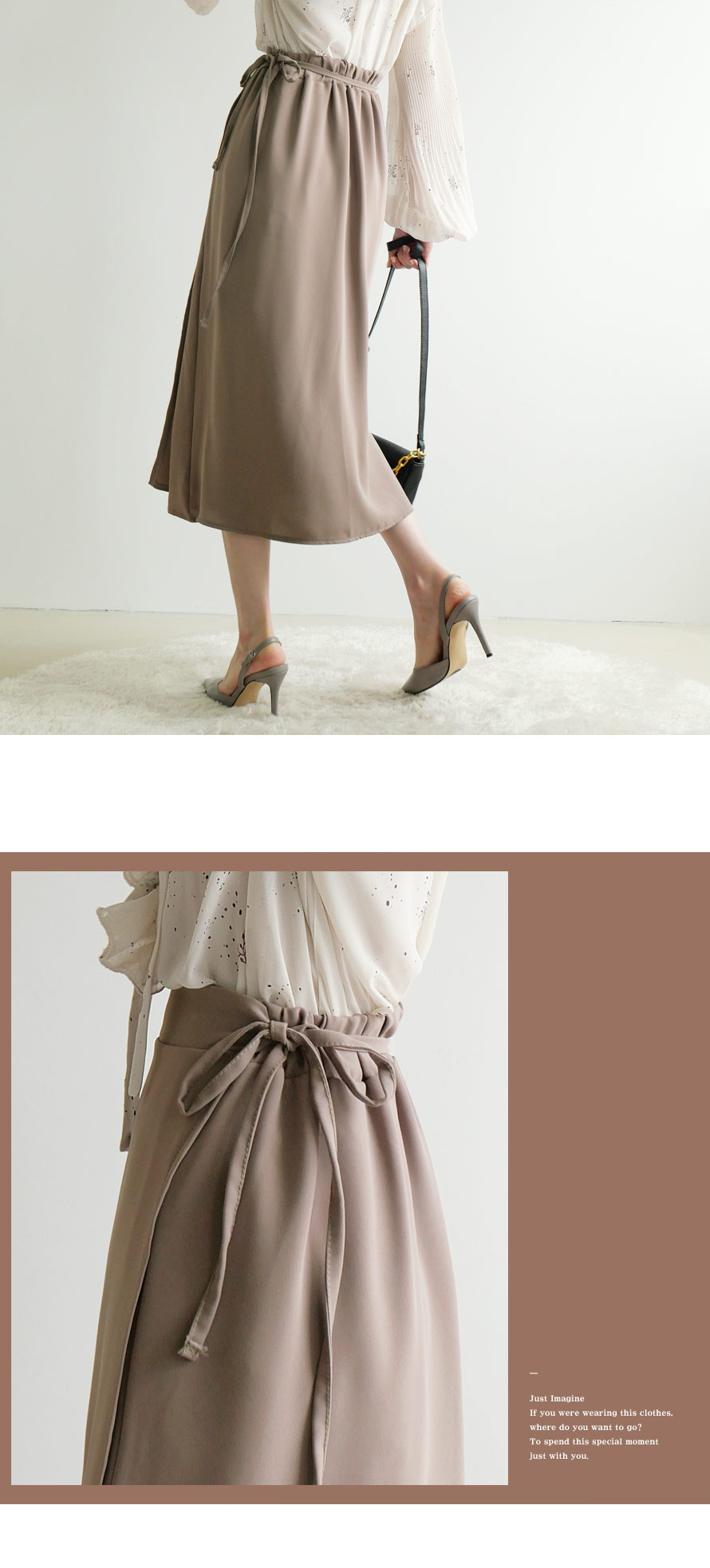 ラップフレアスカート・全2色 | DHOLIC PLUS | 詳細画像2