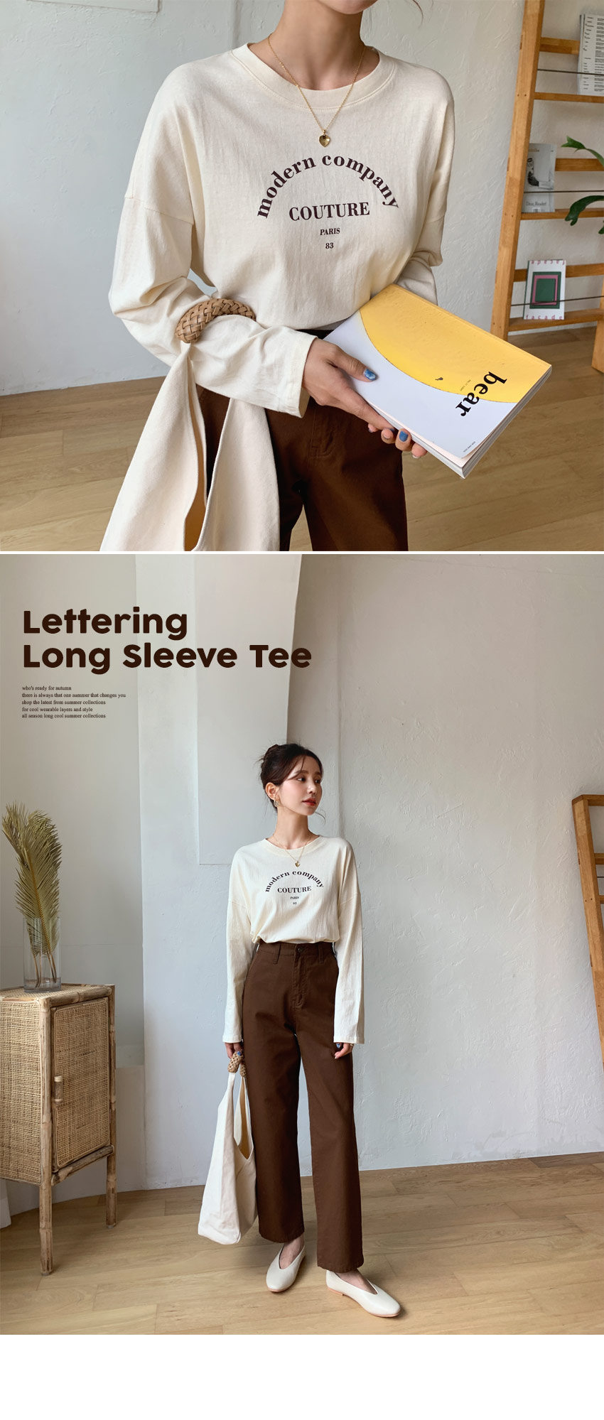 レタリングロングスリーブTシャツ・全3色 | DHOLIC | 詳細画像2