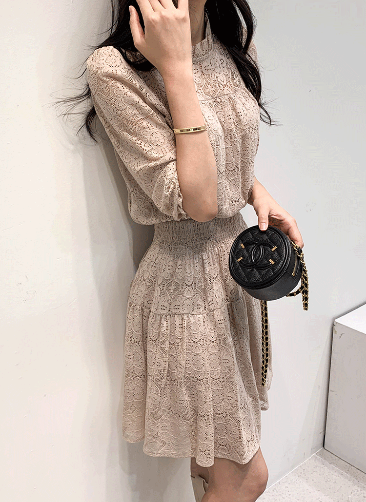 レースミニワンピース花柄フラワーパターン春秋冬 ワンピース ミニワンピース Minagram ミナグラム ファッション総合通販 Dholic