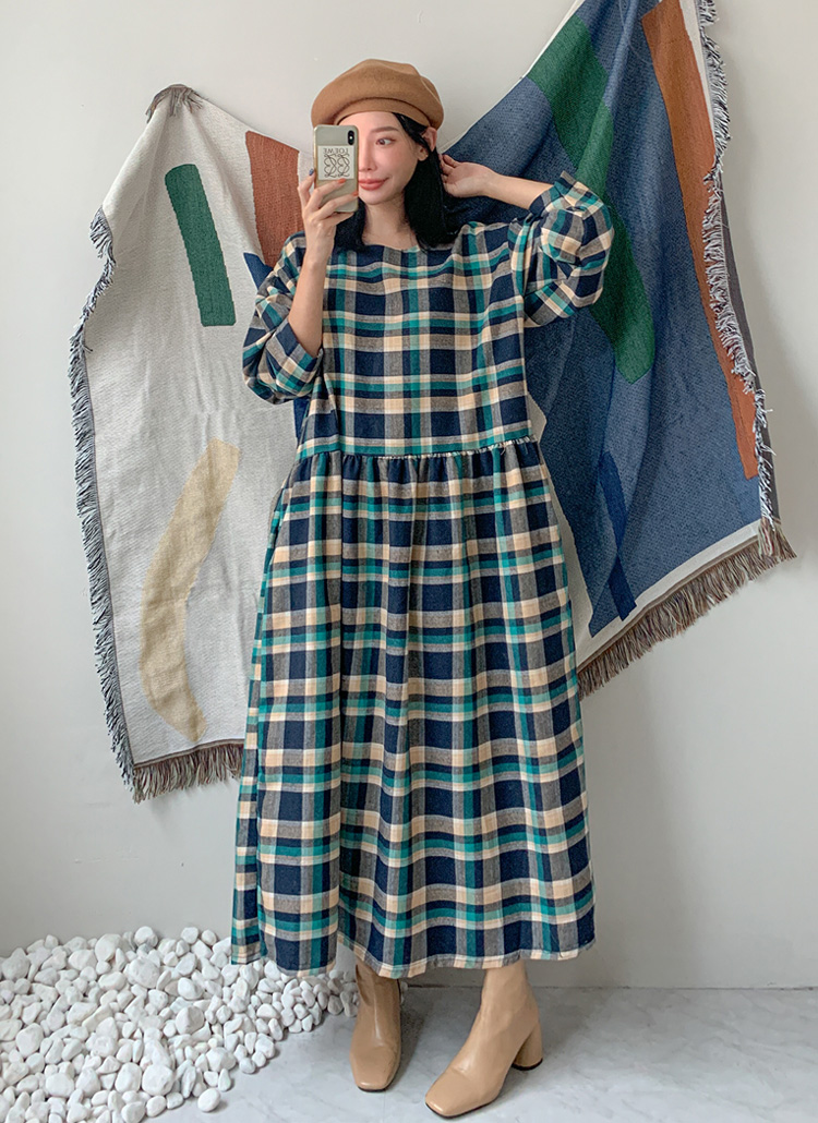 【福袋セール】の商品 | チェックロングワンピース レディースファッション通販 DHOLIC - ワンピース