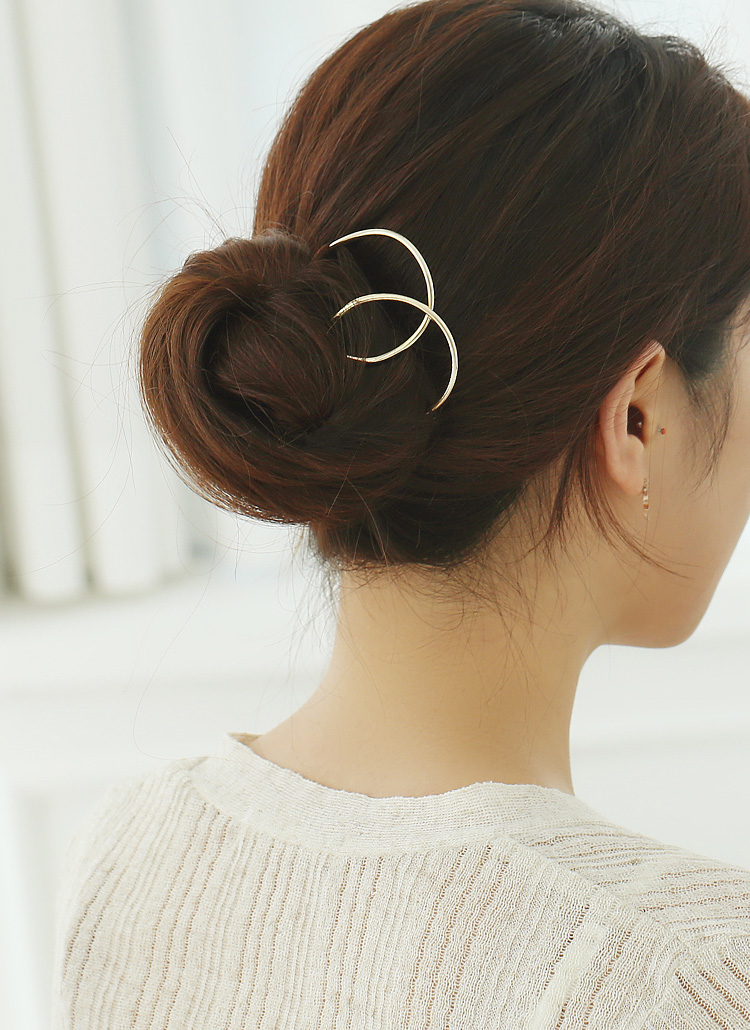 ☆決算特価商品☆ かんざし ヘアコーム レディース ヘアアクセサリー 小枝 U字 ゴールドカラー シルバーカラー シンプル 上品 まとめ髪 おしゃれ  ヘアアレンジ