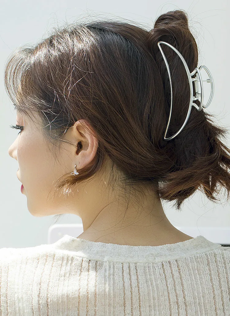 2TYPEハーフムーンヘアクリップ | soo&soo | 詳細画像1