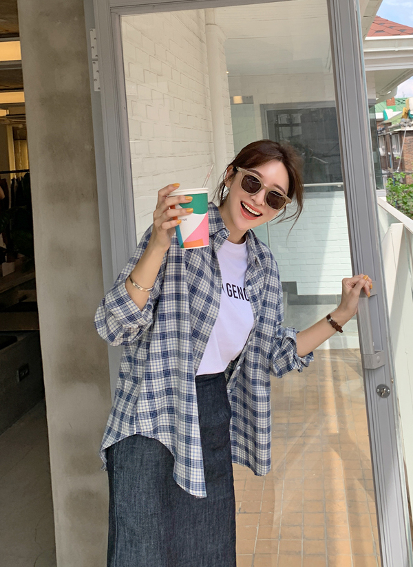 チェック柄コットンシャツ レディースファッション通販 Dholic 公式