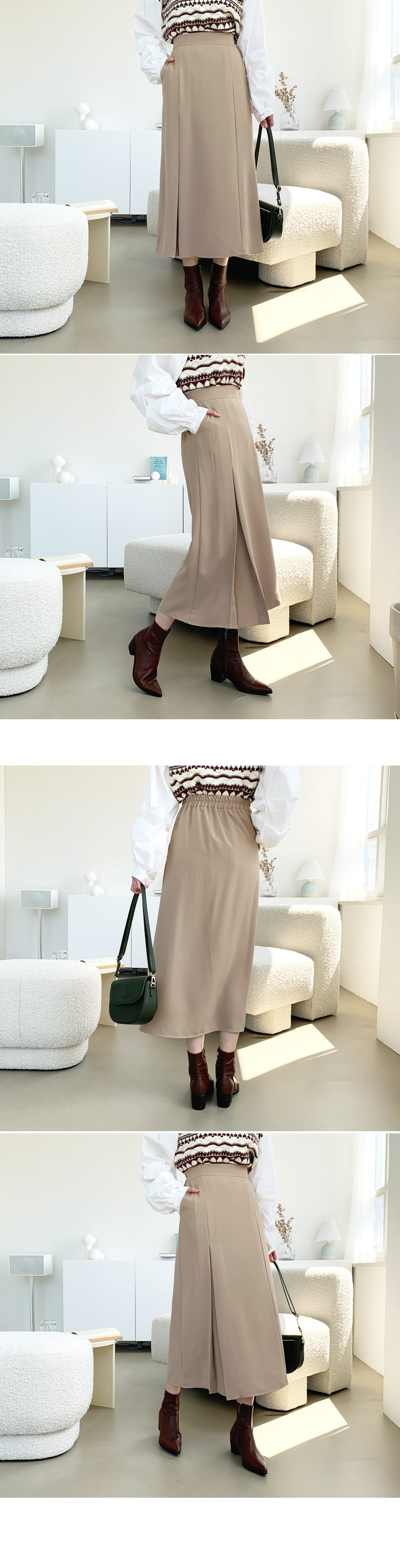 タックAラインスカート・全3色 | DHOLIC | 詳細画像2