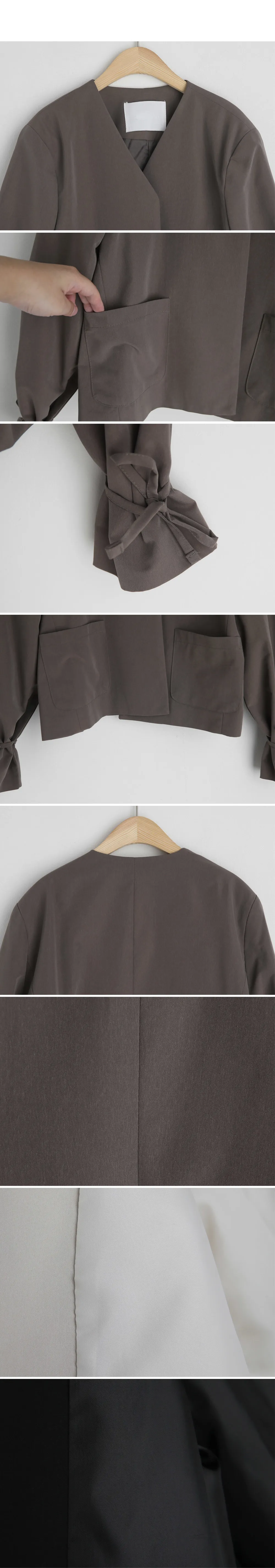 リボンノーカラージャケット&HラインスカートSET・全3色 | DHOLIC PLUS | 詳細画像10