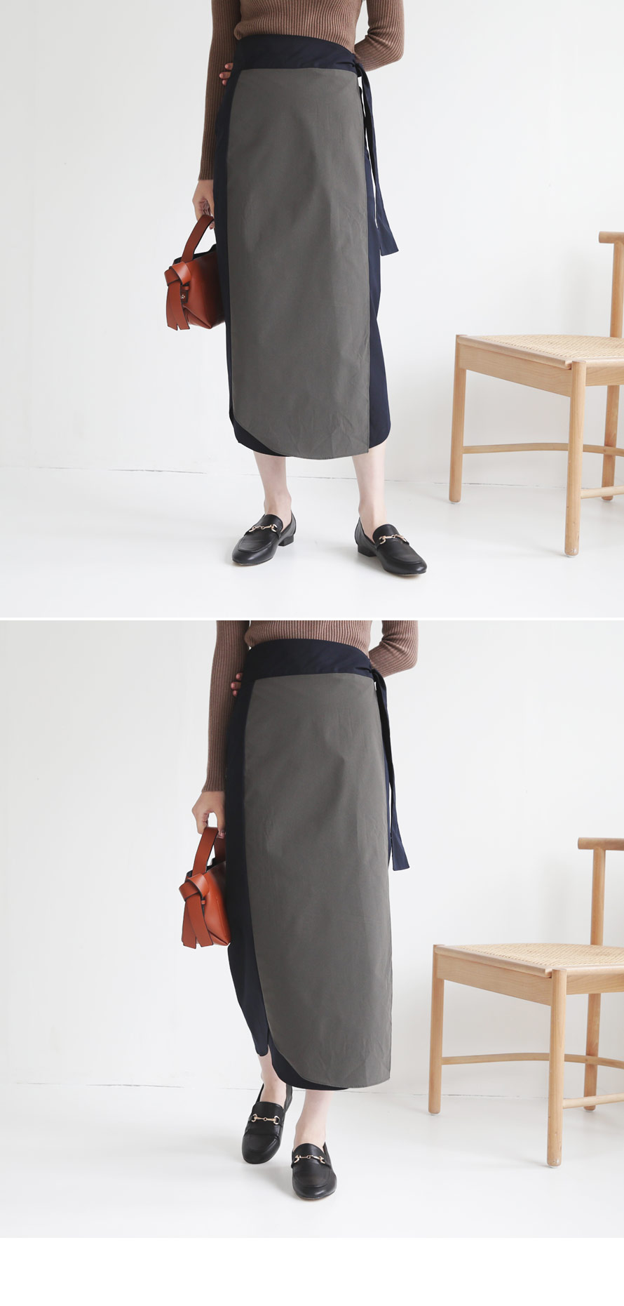 バイカラーラップスカート・全2色 | DHOLIC PLUS | 詳細画像10