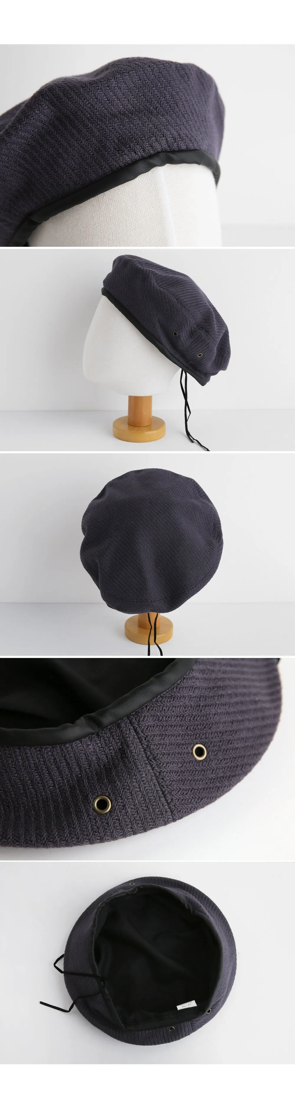 レザー調ラインベレー帽・全4色 | DHOLIC | 詳細画像24