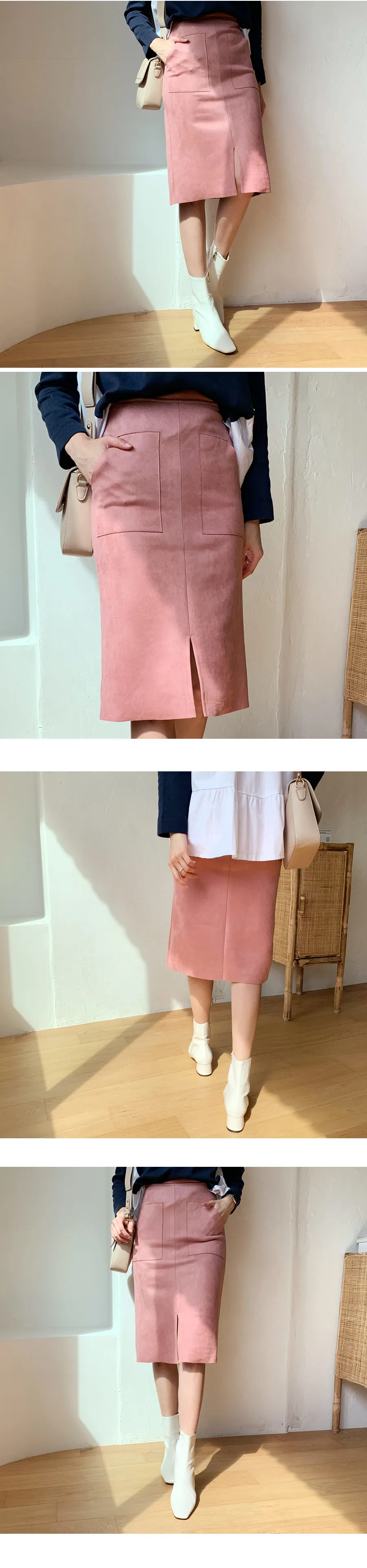 スエード調ポケットスカート・全3色 | DHOLIC | 詳細画像2
