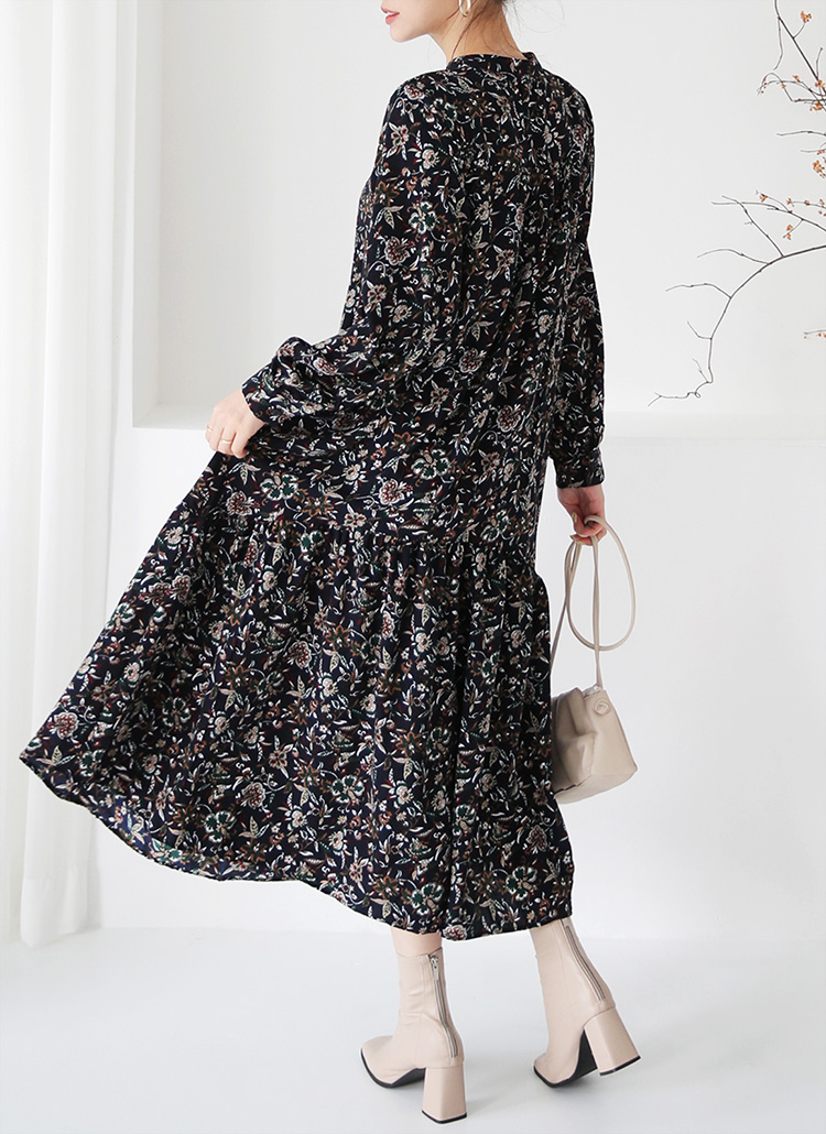 ベルト付フローラルワンピース・全2色 | レディースファッション通販