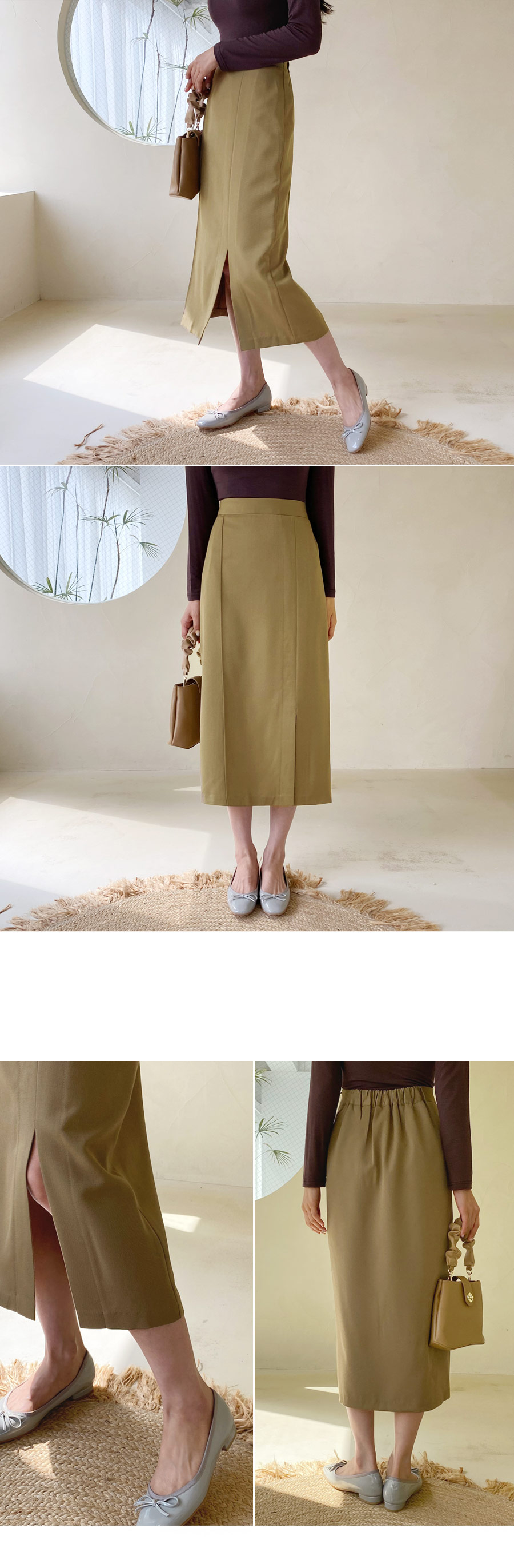 プレスラインスリットタイトスカート・全3色 | DHOLIC | 詳細画像2
