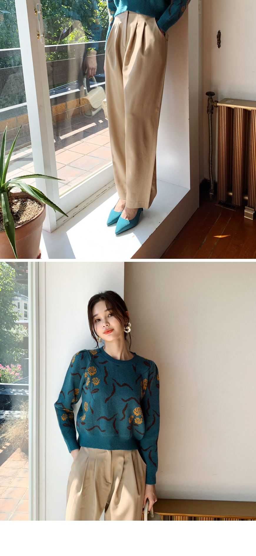 フラワーパターンニット・全4色 | DHOLIC | 詳細画像4