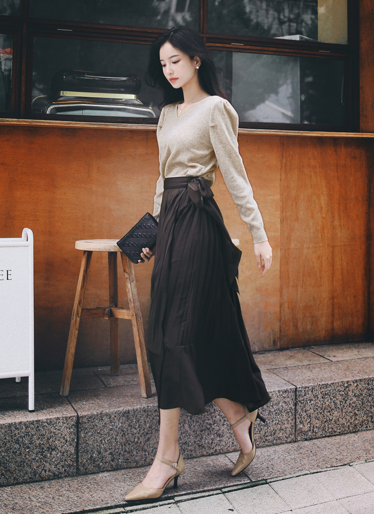 MIDIUMISOLID for Ladies プリーツラップスカート｜ MARcourt