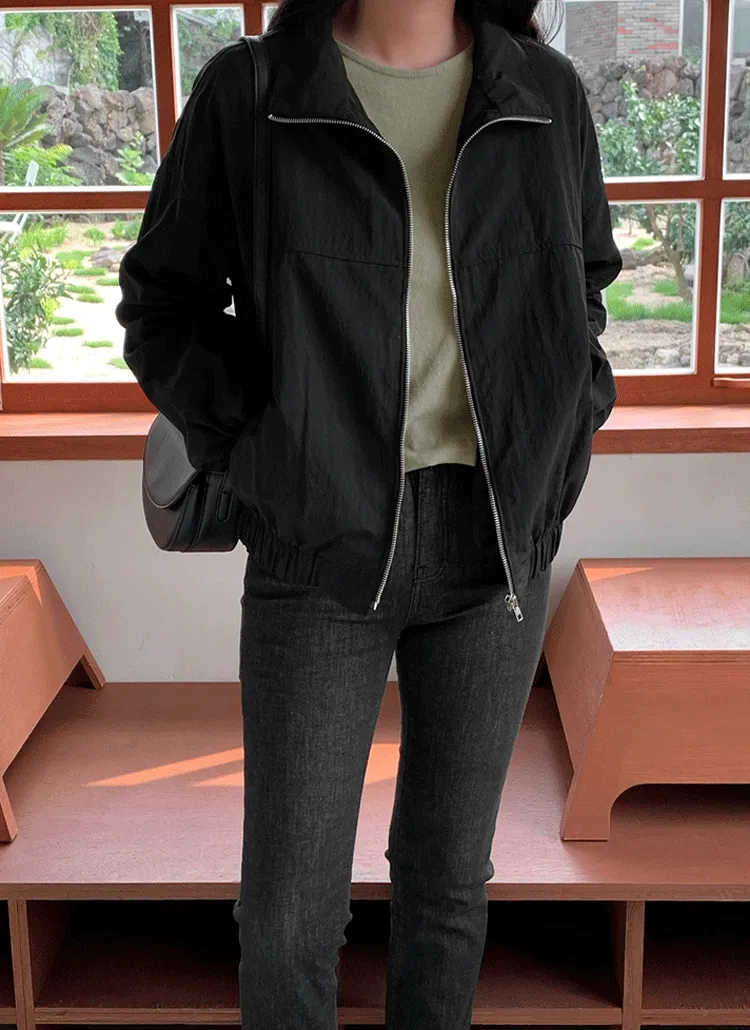 ジップアップナイロンブルゾン | レディースファッション通販 - DHOLIC 