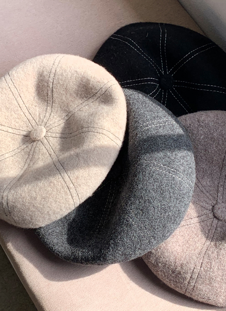 ウール混ステッチベレー帽・全4色 | DHOLIC | 詳細画像1
