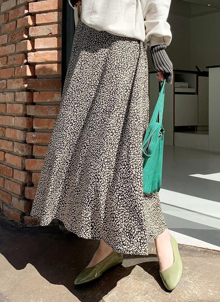 レオパードAラインスカート・全3色 | DHOLIC PLUS | 詳細画像1