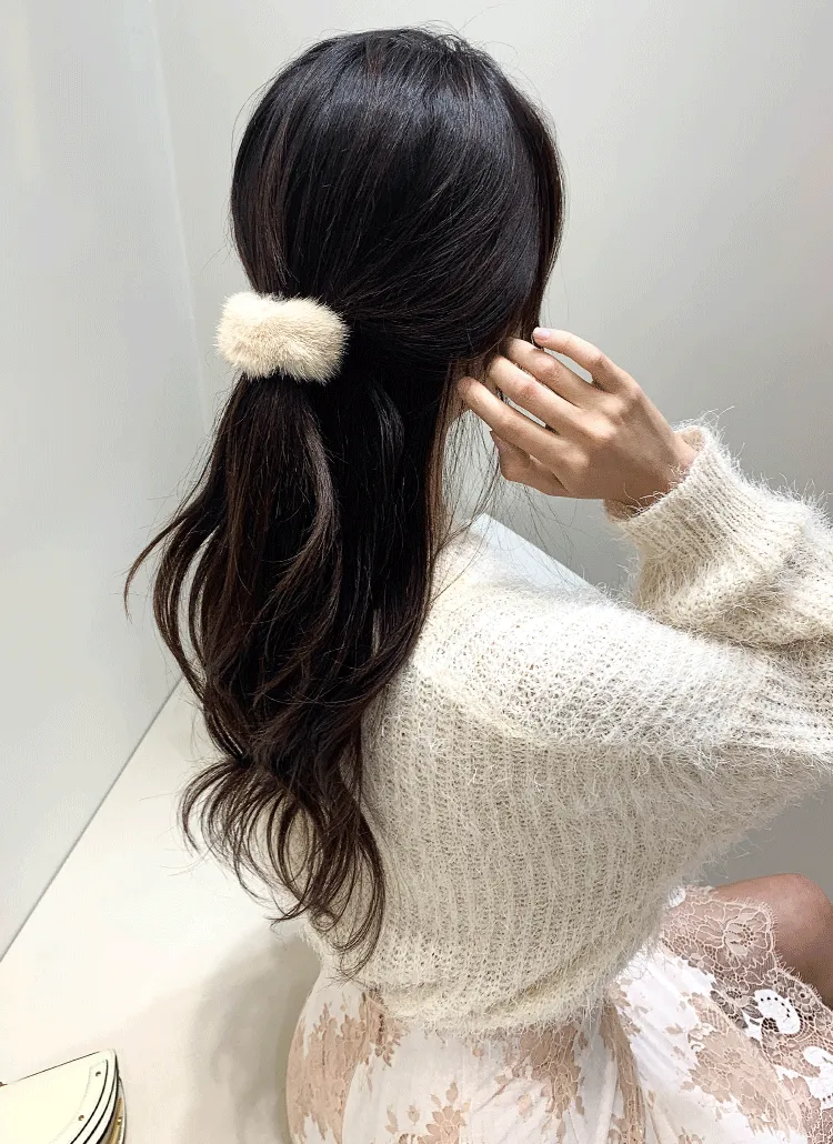 ミンクファーヘアクリップ | minagram | 詳細画像1