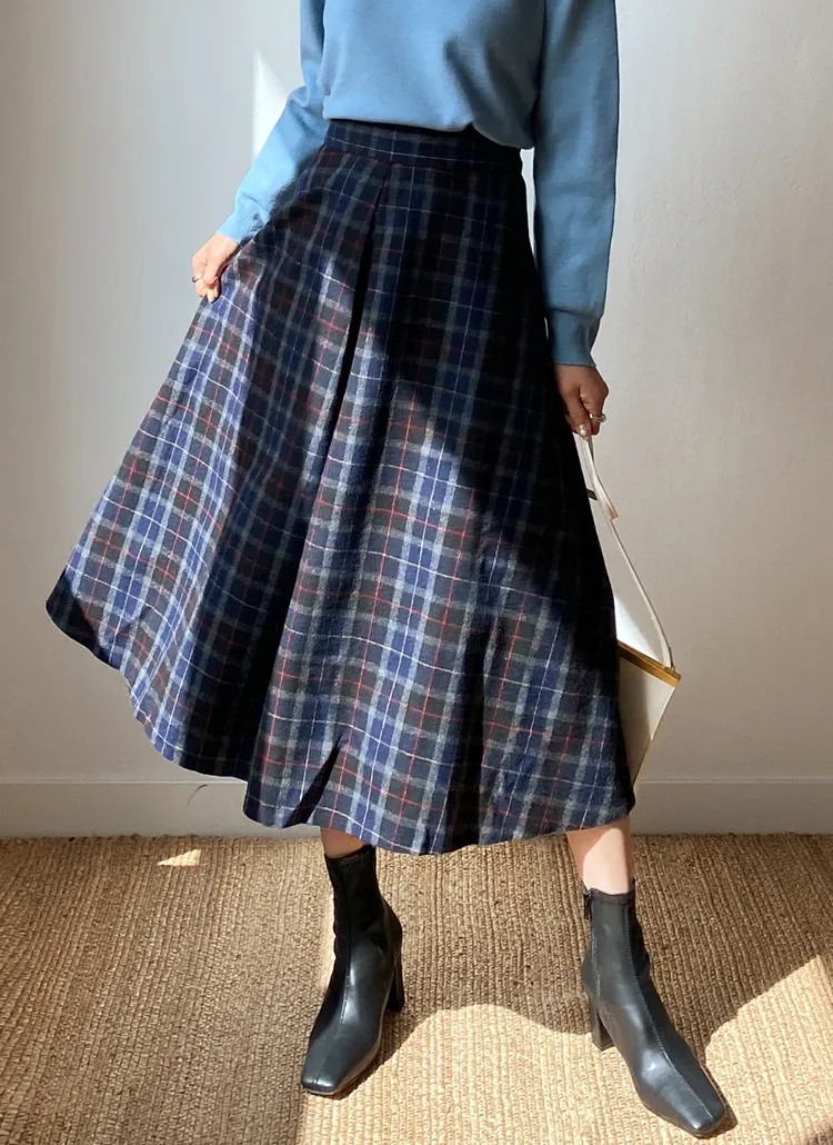 チェックAラインスカート・全2色 | DHOLIC | 詳細画像1