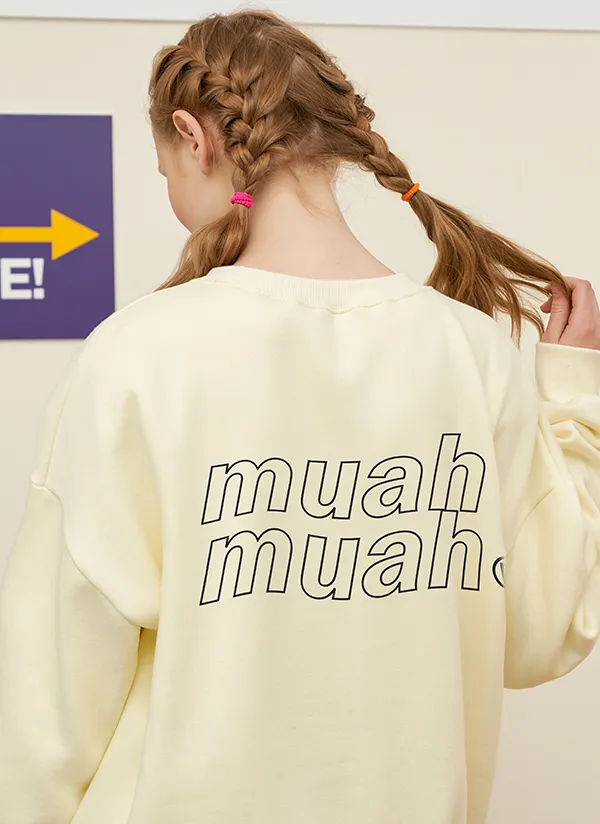 裏起毛muahバックロゴスウェット | muahmuah | 詳細画像1