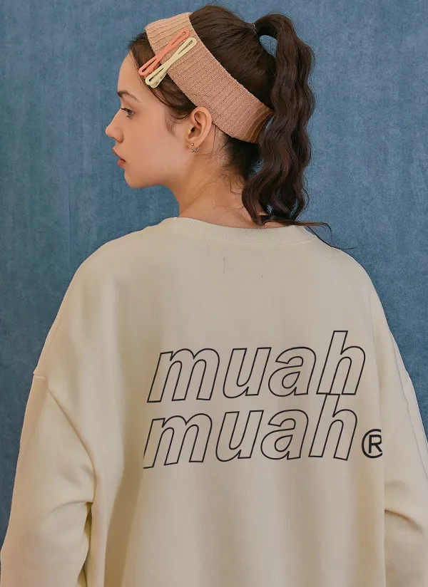 裏起毛muahバックロゴスウェット | muahmuah | 詳細画像3