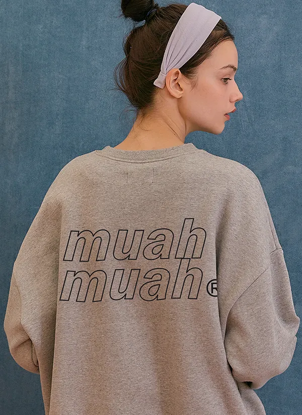 裏起毛muahバックロゴスウェット | muahmuah | 詳細画像4