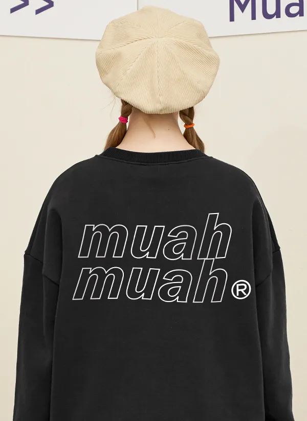 裏起毛muahバックロゴスウェット | muahmuah | 詳細画像7
