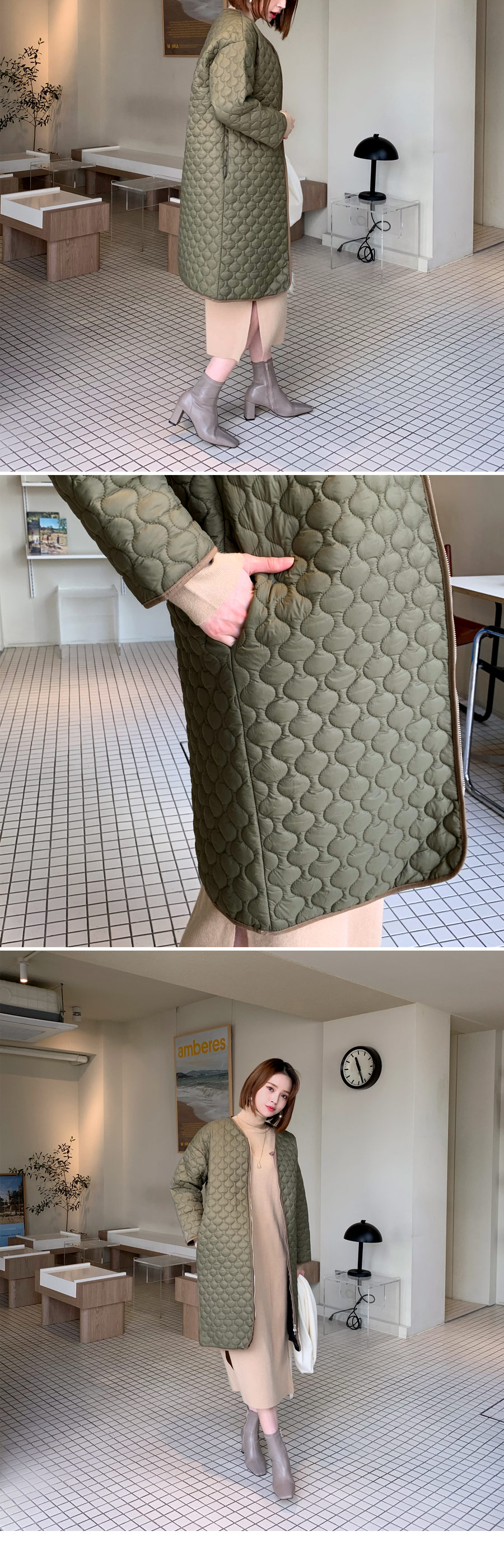 <font color=red><b>★コラボ商品★</b></font>キルティングジップアップコート・全4色 | DHOLIC | 詳細画像10