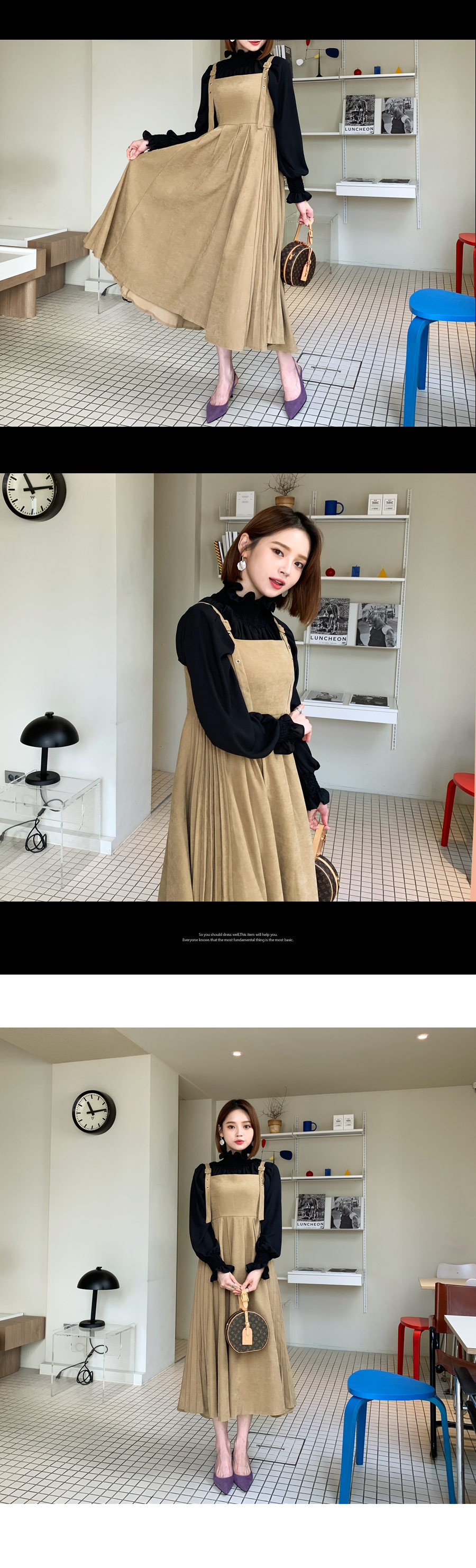 ベルトストラップワンピース・全3色 | レディースファッション通販