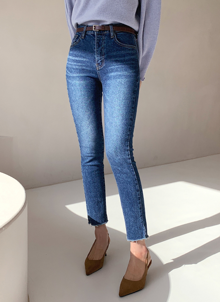 裏起毛ストレートデニムパンツ 全1色 レディースファッション通販 Dholic