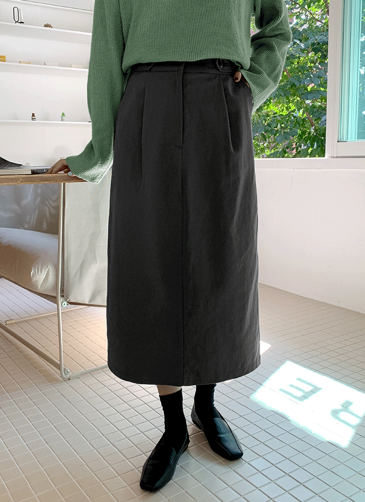 バックゴムウエストボタンスカート | laurenhi | 詳細画像1