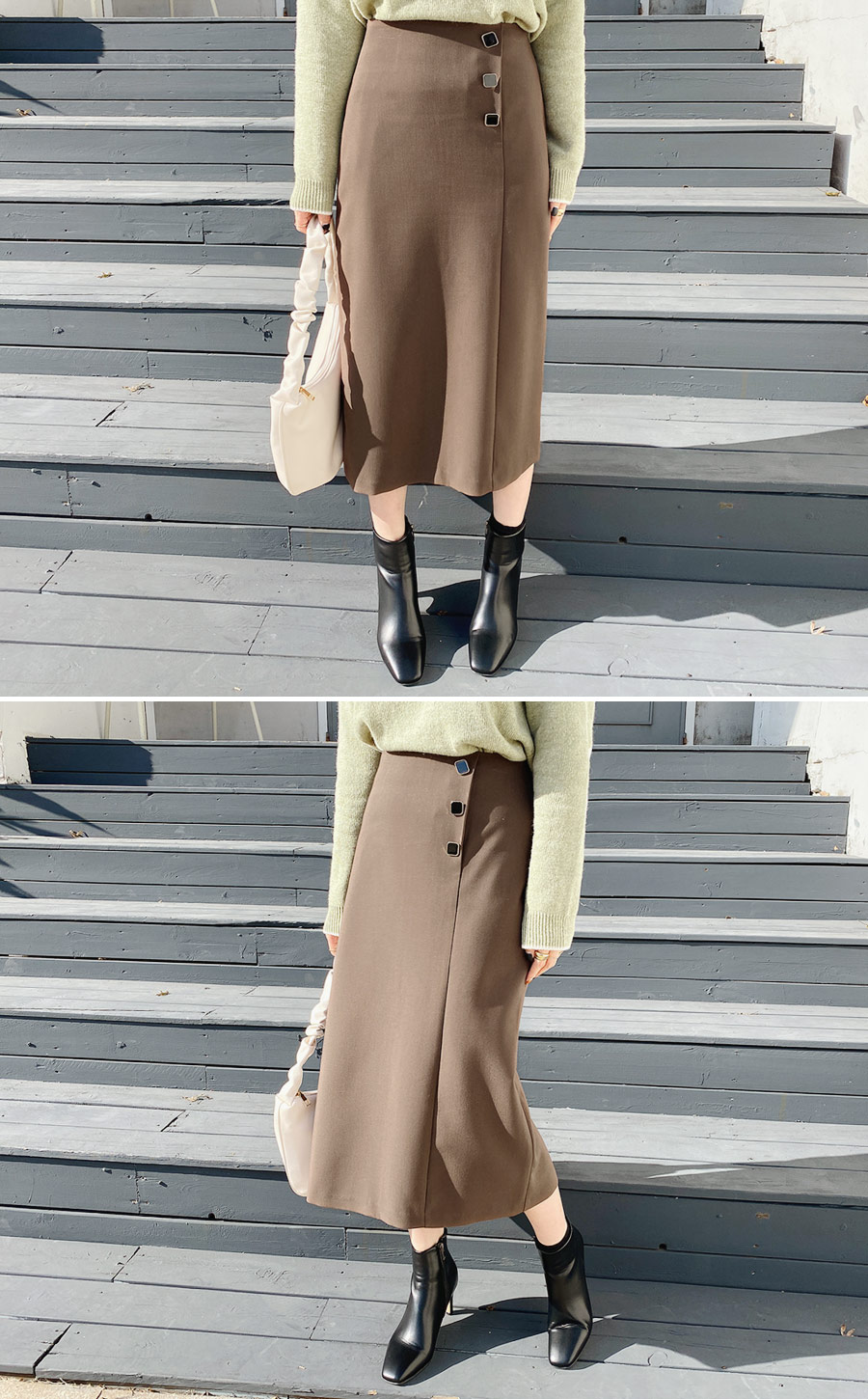 スエード調Hラインスカート・全3色 | DHOLIC PLUS | 詳細画像9