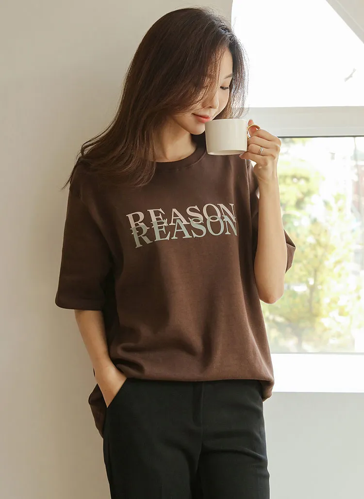 裏起毛REASON半袖Tシャツ | justone | 詳細画像1