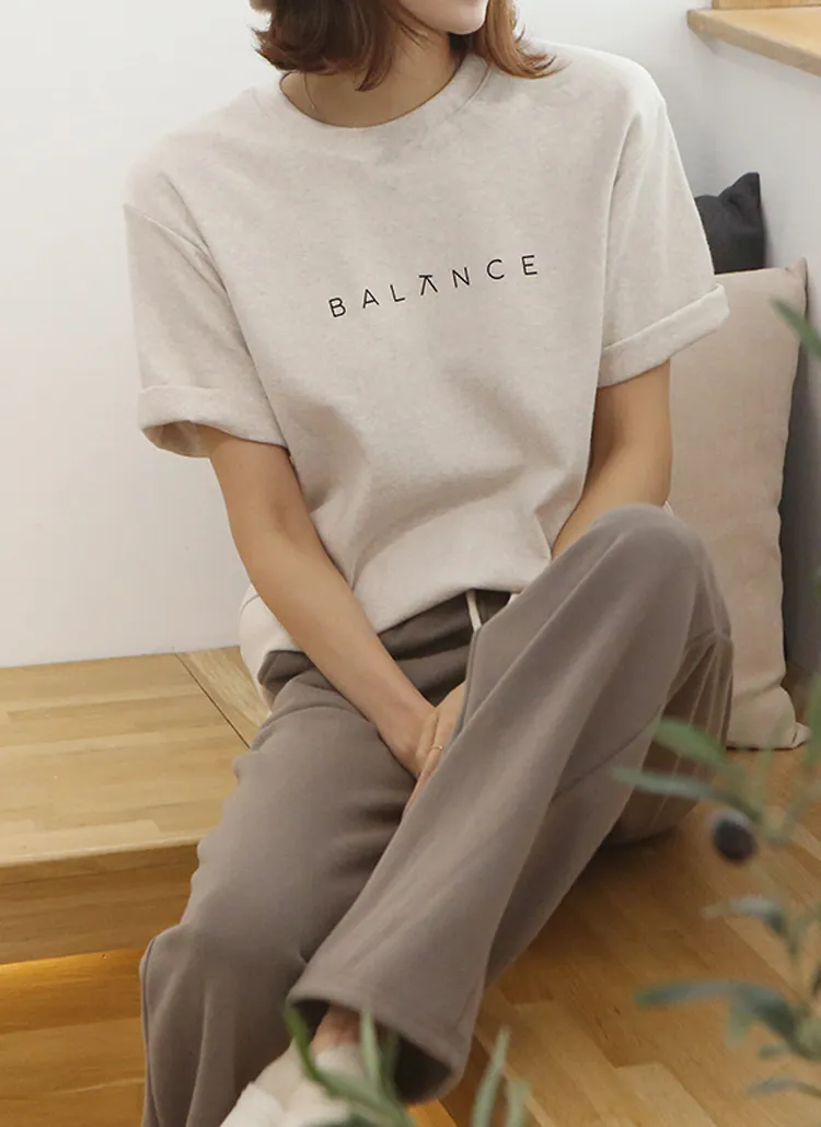 BALANCEピーチ起毛半袖Tシャツ | fromiss | 詳細画像1