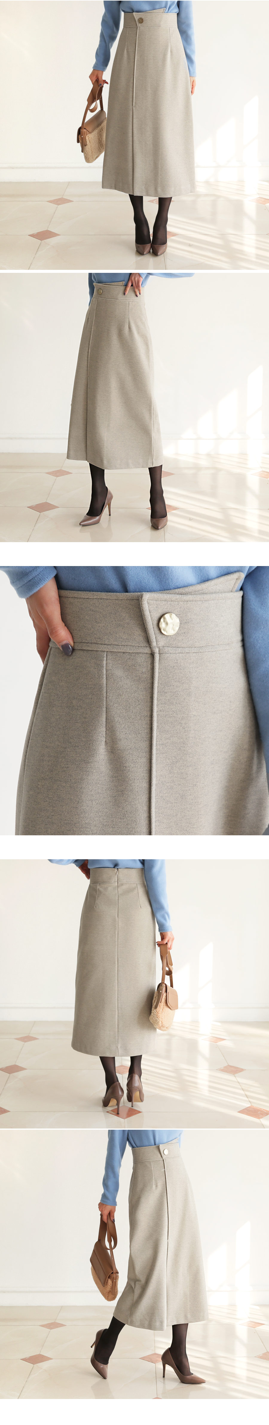 ボタンHラインスカート・全2色 | DHOLIC | 詳細画像2