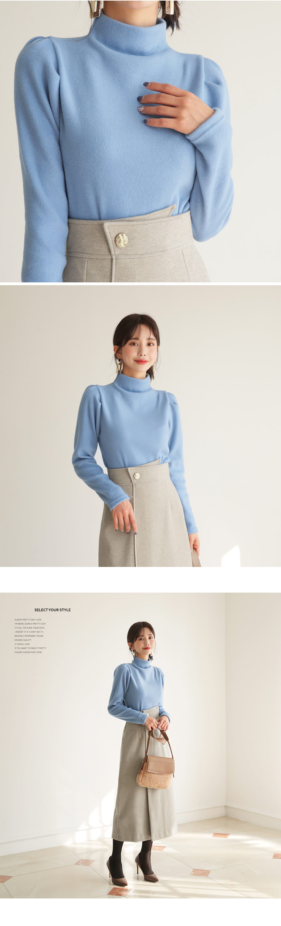 ボタンHラインスカート・全2色 | DHOLIC | 詳細画像5