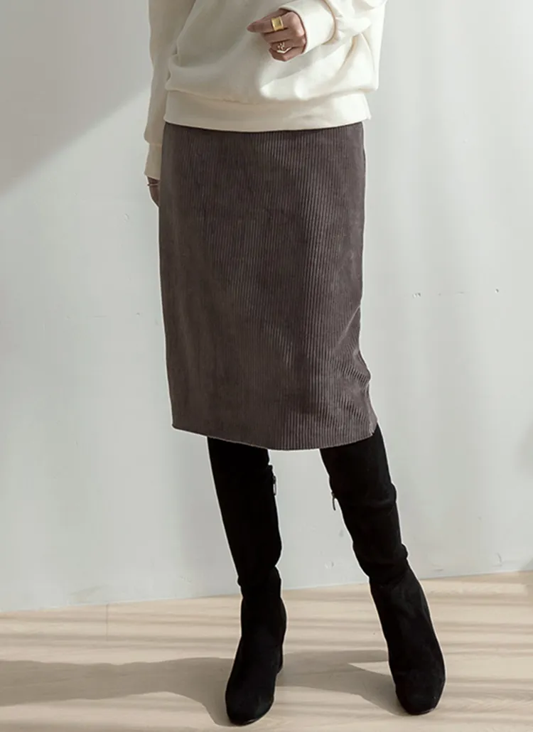 ベロアHラインスカート | nain | 詳細画像1