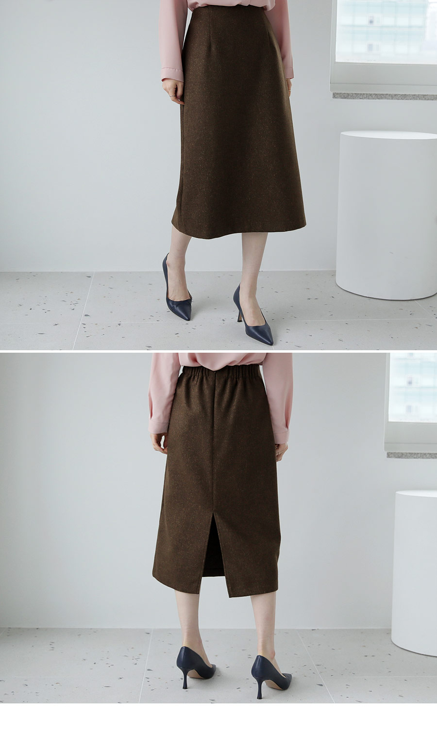 メランジHラインスカート・全2色 | DHOLIC PLUS | 詳細画像2