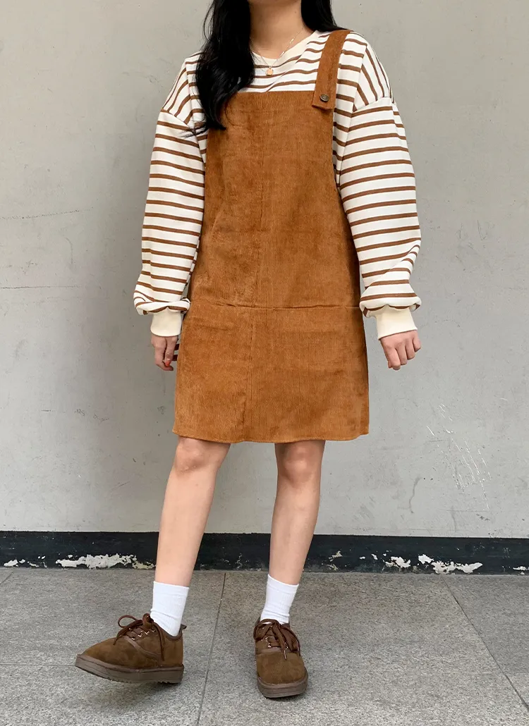 コーデュロイミニサロペットスカート | レディースファッション通販  