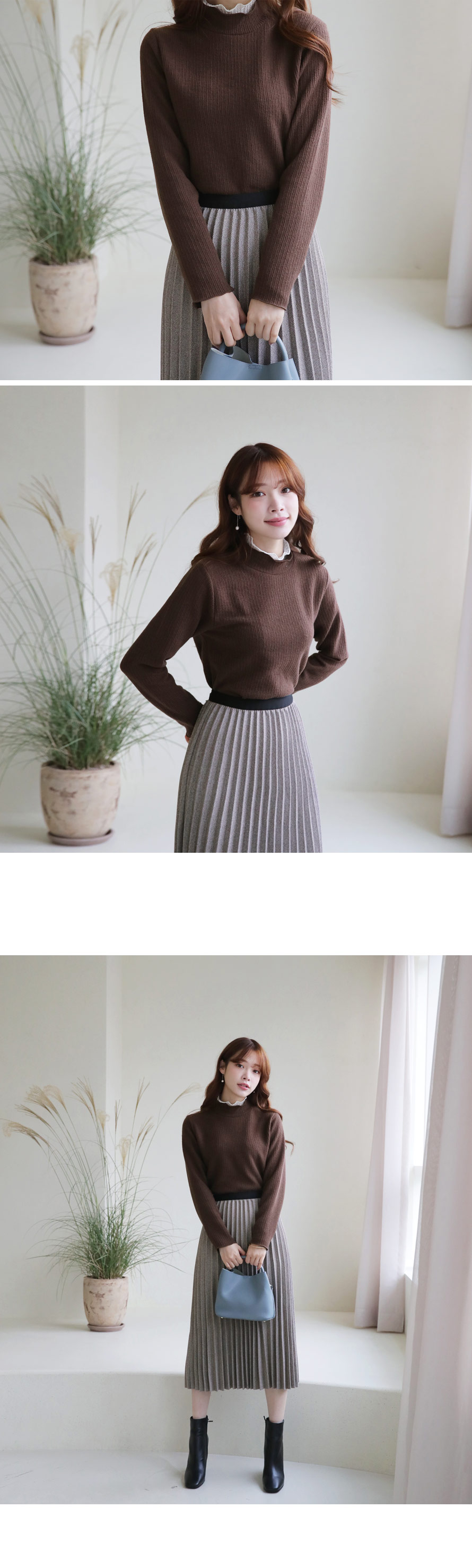 ヘリンボーンプリーツスカート・全2色 | DHOLIC PLUS | 詳細画像8