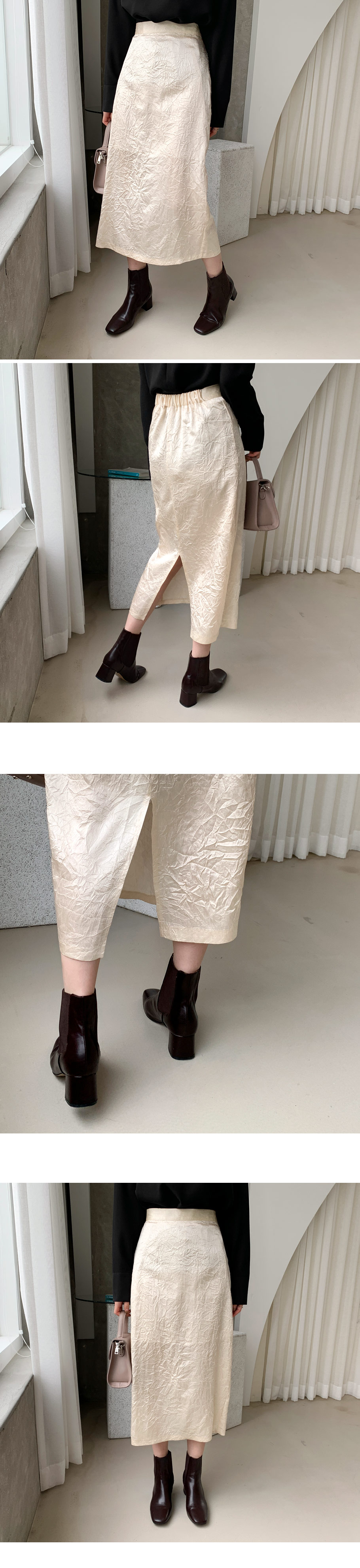 リンクルスリットスカート・全3色 | DHOLIC PLUS | 詳細画像2
