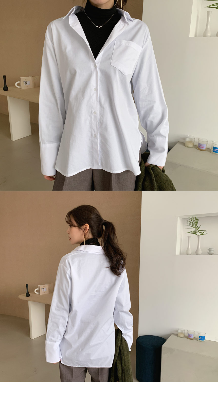 ホワイトポケットシャツ・全1色 | DHOLIC PLUS | 詳細画像8