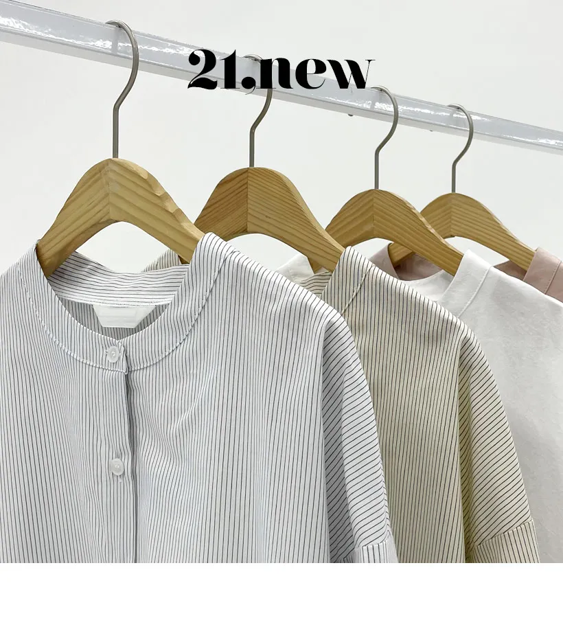 2TYPEバンドカラーシャツ・全4色 | DHOLIC PLUS | 詳細画像2
