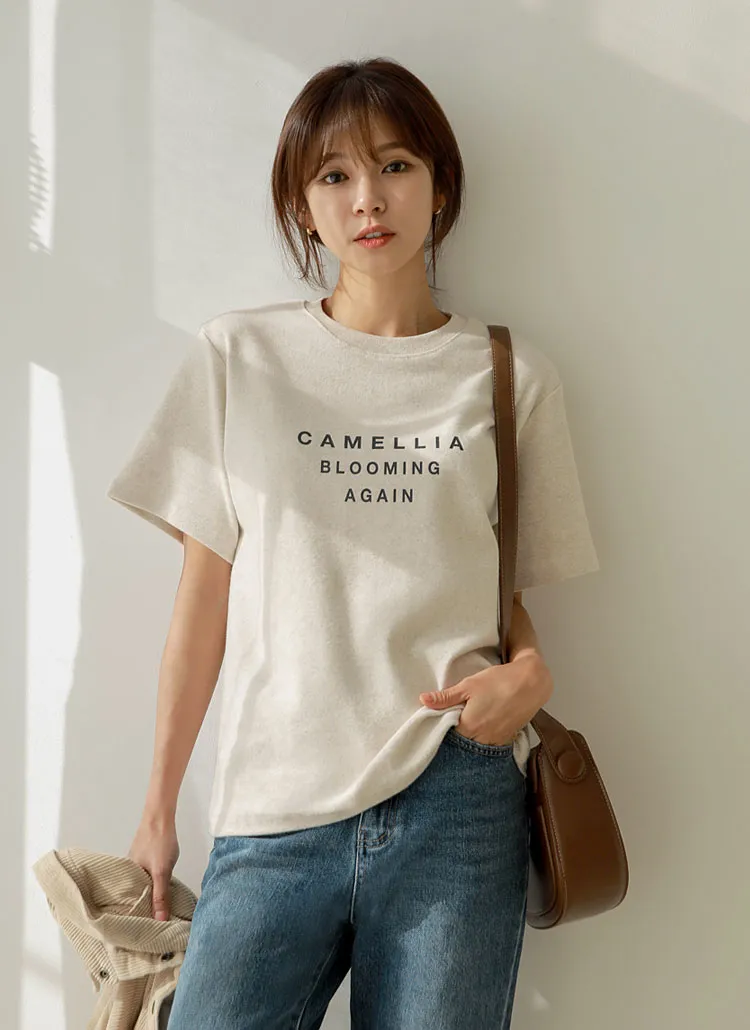 CAMELLIA半袖Tシャツ | chichera | 詳細画像1