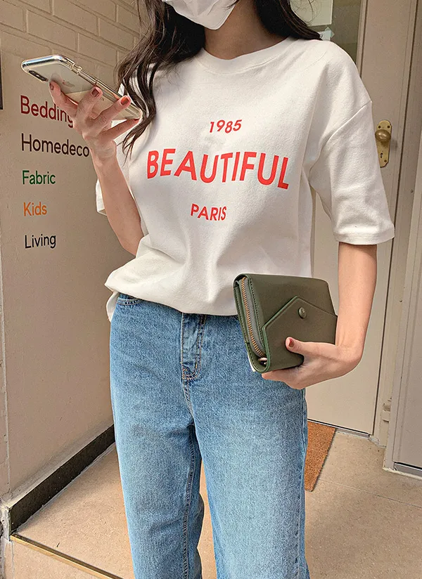 BEAUTIFUL半袖ピーチ起毛Tシャツ | someplace | 詳細画像1