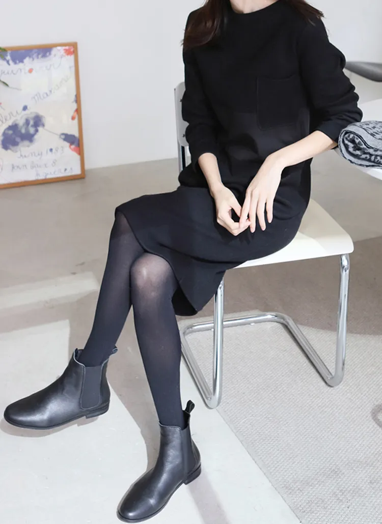 ウエスト配色ウール混ワンピース | indibrand | 詳細画像1