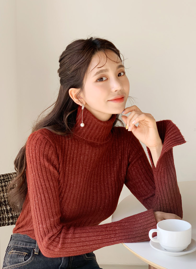 スリットスリーブタートルニット・全4色 | レディースファッション通販