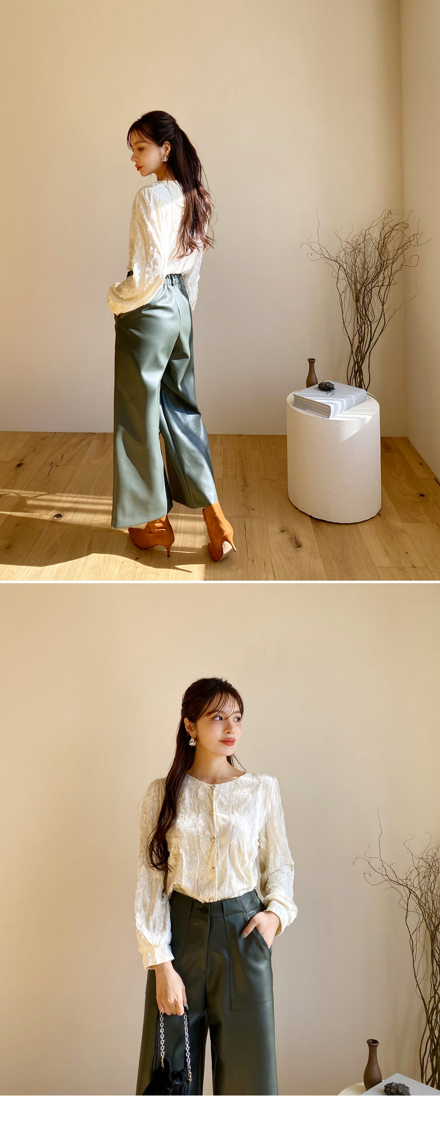 ベロアレースブラウス・全2色 | DHOLIC PLUS | 詳細画像3