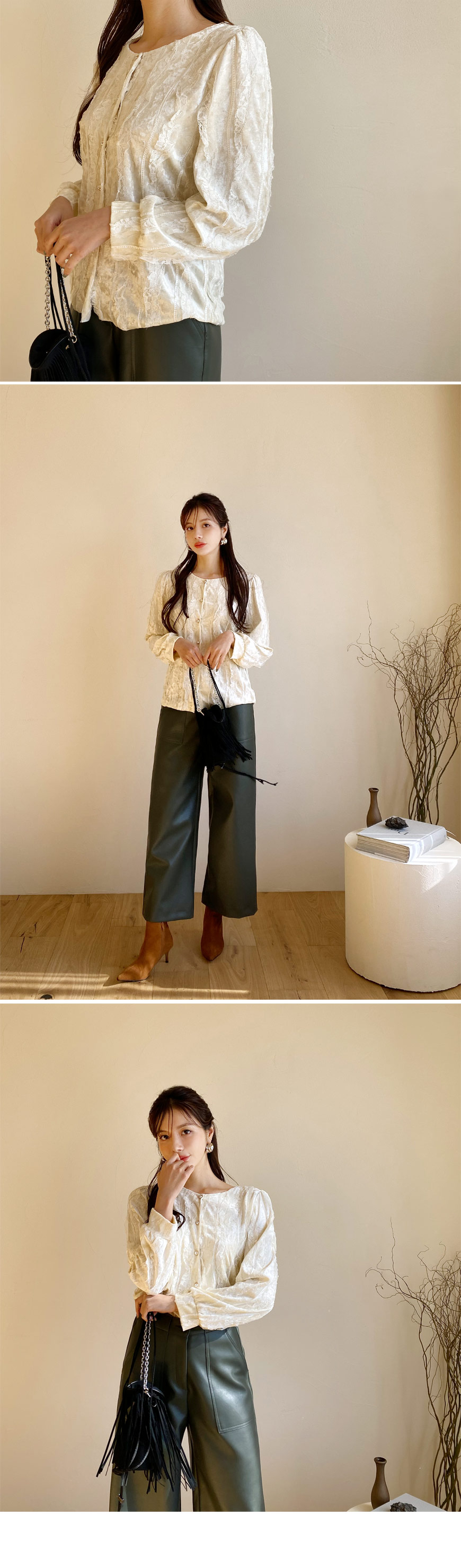 ベロアレースブラウス・全2色 | DHOLIC PLUS | 詳細画像8